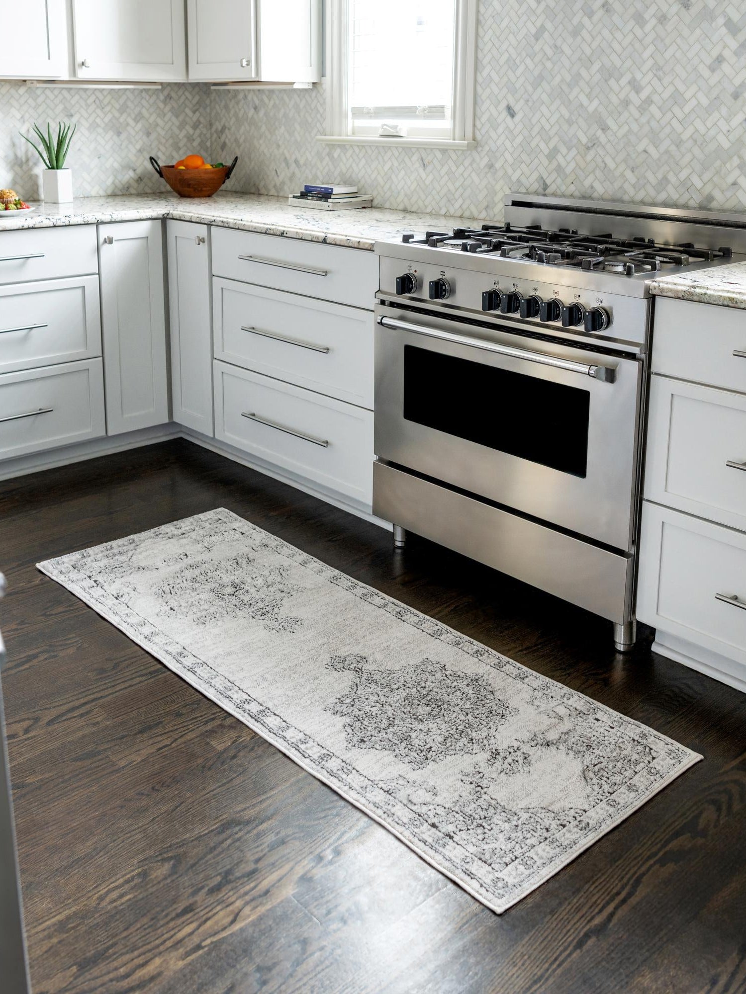 Ivory 2' 7 x 12' Nyla Runner Area Rug 100% Polypropylene Traditional Classic Carpet for Living Room, Kitchen, Bedroom, Dining, Office for Sale at Rug Engine