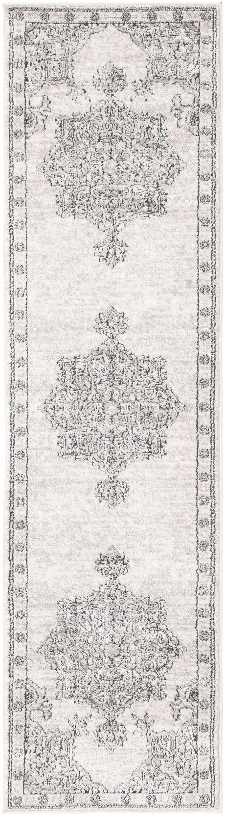 Ivory 2' x 8' Nyla Runner Area Rug 100% Polypropylene Traditional Classic Carpet for Living Room, Kitchen, Bedroom, Dining, Office for Sale at Rug Engine