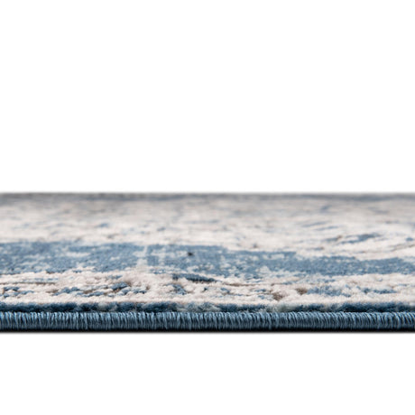 Blue 5' 3 x 8' Nyla Rectangle Area Rug 100% Polypropylene Traditional Classic Carpet for Living Room, Kitchen, Bedroom, Dining, Office for Sale at Rug Engine