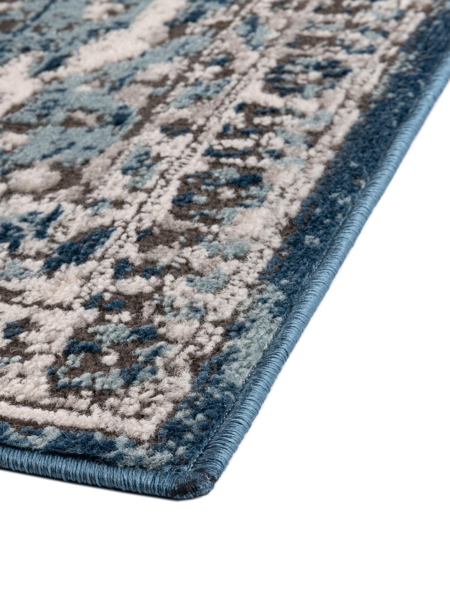 Blue 6' x 9' Nyla Rectangle Area Rug 100% Polypropylene Traditional Classic Carpet for Living Room, Kitchen, Bedroom, Dining, Office for Sale at Rug Engine