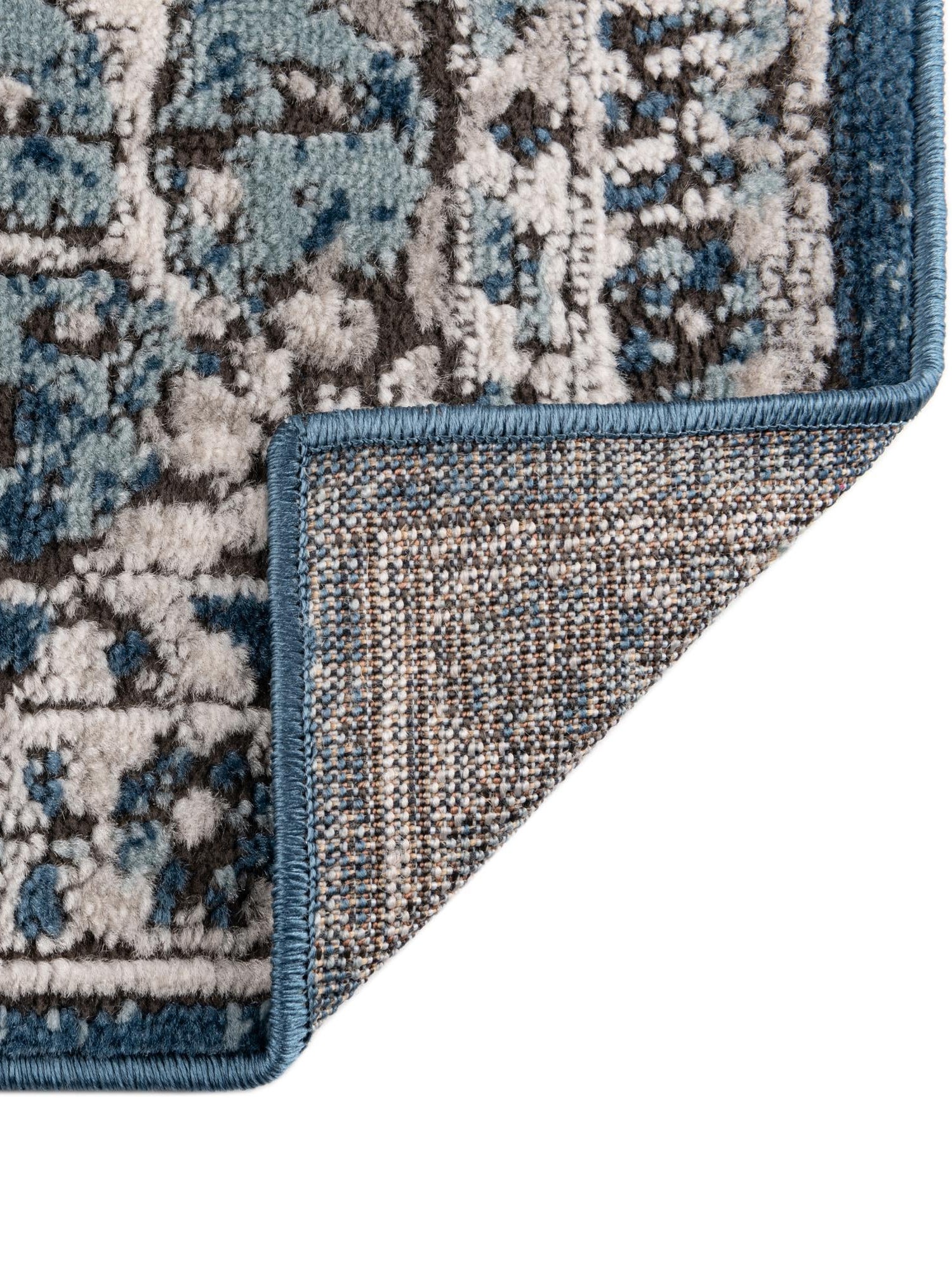 Blue 10' x 14' Nyla Rectangle Area Rug 100% Polypropylene Traditional Classic Carpet for Living Room, Kitchen, Bedroom, Dining, Office for Sale at Rug Engine