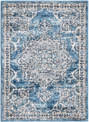 Blue 2' x 3' Nyla Rectangle Area Rug 100% Polypropylene Traditional Classic Carpet for Living Room, Kitchen, Bedroom, Dining, Office for Sale at Rug Engine