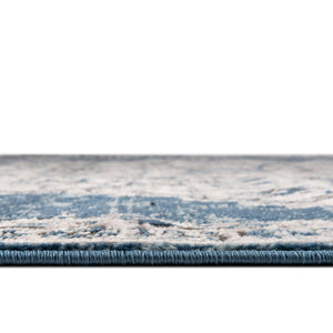 Blue 10' x 10' Nyla Round Area Rug 100% Polypropylene Traditional Classic Carpet for Living Room, Kitchen, Bedroom, Dining, Office for Sale at Rug Engine