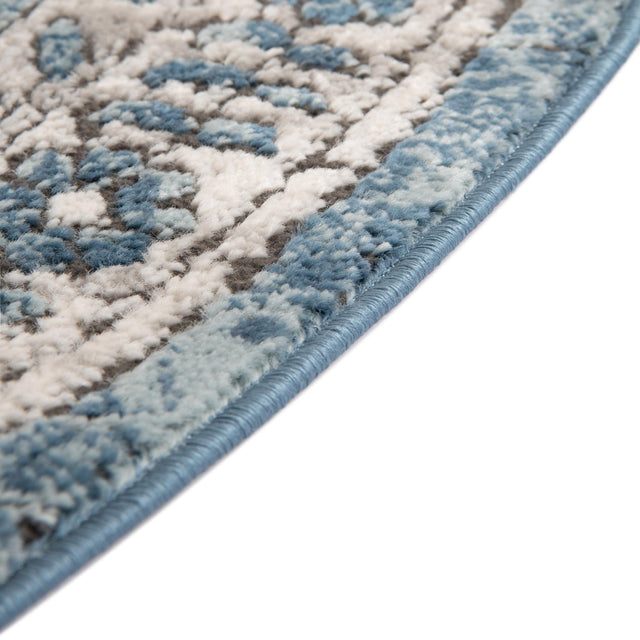 Blue 5' 3 x 8' Nyla Oval Area Rug 100% Polypropylene Traditional Classic Carpet for Living Room, Kitchen, Bedroom, Dining, Office for Sale at Rug Engine