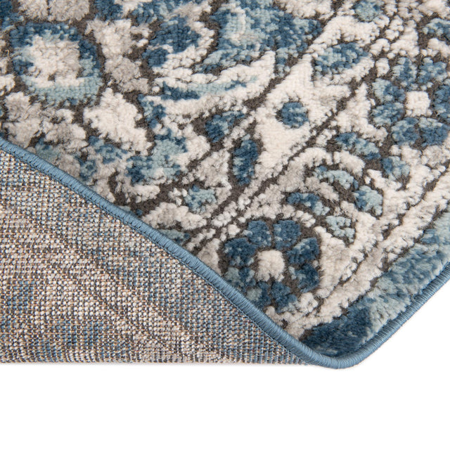 Blue 4' x 6' Nyla Oval Area Rug 100% Polypropylene Traditional Classic Carpet for Living Room, Kitchen, Bedroom, Dining, Office for Sale at Rug Engine