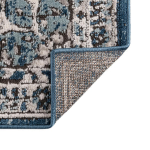 Blue 7' x 7' Nyla Octagon Area Rug 100% Polypropylene Traditional Classic Carpet for Living Room, Kitchen, Bedroom, Dining, Office for Sale at Rug Engine