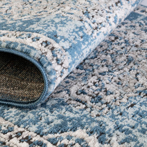 Blue 2' x 6' Nyla Runner Area Rug 100% Polypropylene Traditional Classic Carpet for Living Room, Kitchen, Bedroom, Dining, Office for Sale at Rug Engine