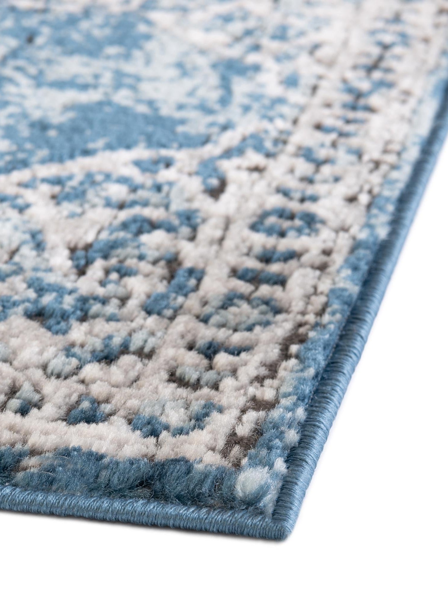Blue 2' x 8' Nyla Runner Area Rug 100% Polypropylene Traditional Classic Carpet for Living Room, Kitchen, Bedroom, Dining, Office for Sale at Rug Engine