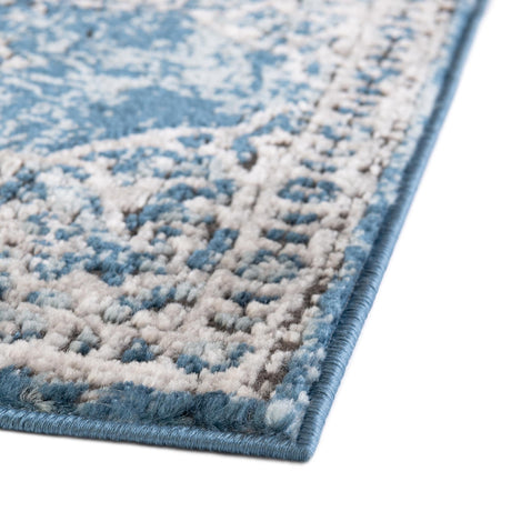 Blue 2' x 8' Nyla Runner Area Rug 100% Polypropylene Traditional Classic Carpet for Living Room, Kitchen, Bedroom, Dining, Office for Sale at Rug Engine