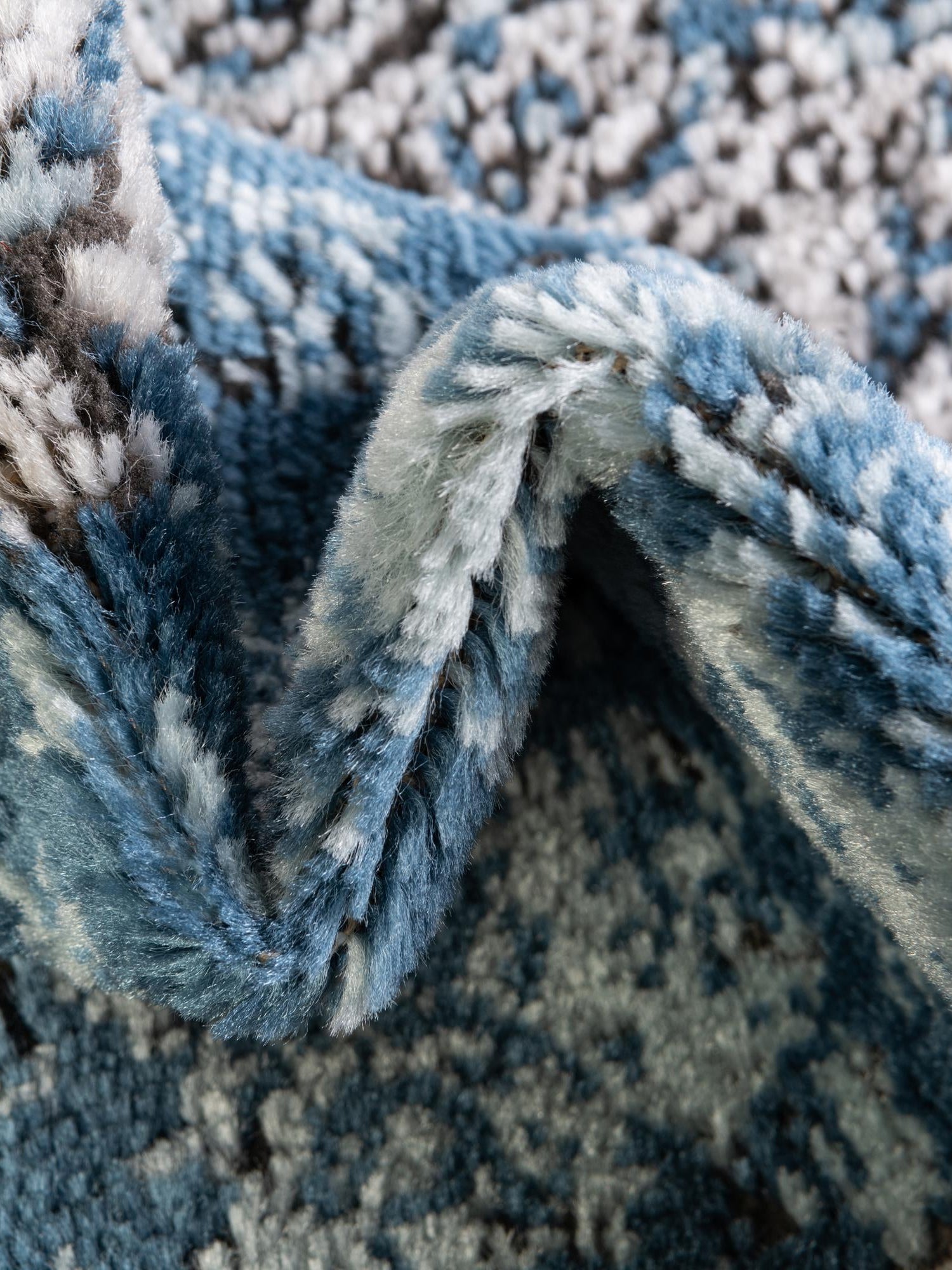 Blue 2' 7 x 12' Nyla Runner Area Rug 100% Polypropylene Traditional Classic Carpet for Living Room, Kitchen, Bedroom, Dining, Office for Sale at Rug Engine