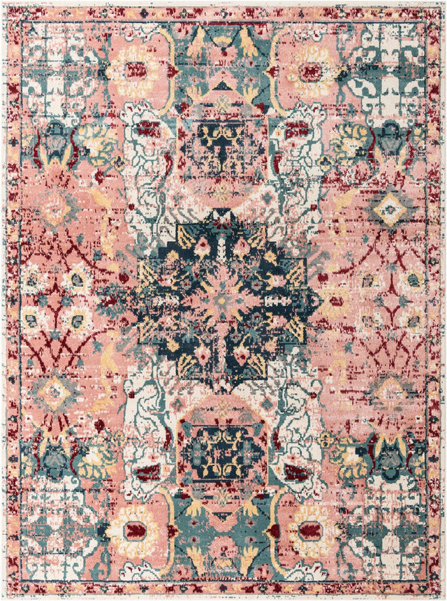 Pink 10' x 13' Sumter Rectangle Area Rug Contemporary Durable Easy Clean Carpet for Bedrooms, Living Areas, Dining, Office, Dorms for Sale at Rug Engine