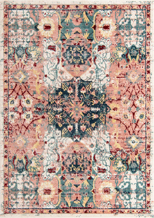 Pink 8' x 11' Sumter Rectangle Area Rug Contemporary Durable Easy Clean Carpet for Bedrooms, Living Areas, Dining, Office, Dorms for Sale at Rug Engine