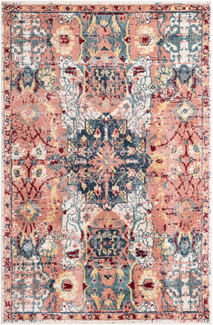 Pink 6' 1 x 9' Sumter Rectangle Area Rug Contemporary Durable Easy Clean Carpet for Bedrooms, Living Areas, Dining, Office, Dorms for Sale at Rug Engine