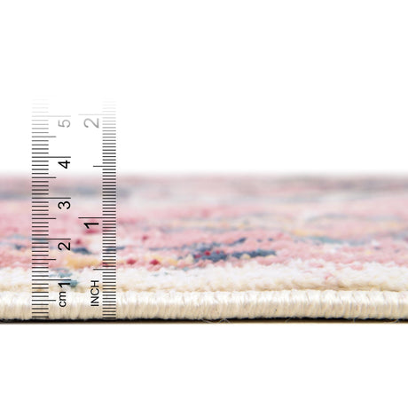 Pink 8' x 8' Sumter Octagon Area Rug Contemporary Durable Easy Clean Carpet for Bedrooms, Living Areas, Dining, Office, Dorms for Sale at Rug Engine