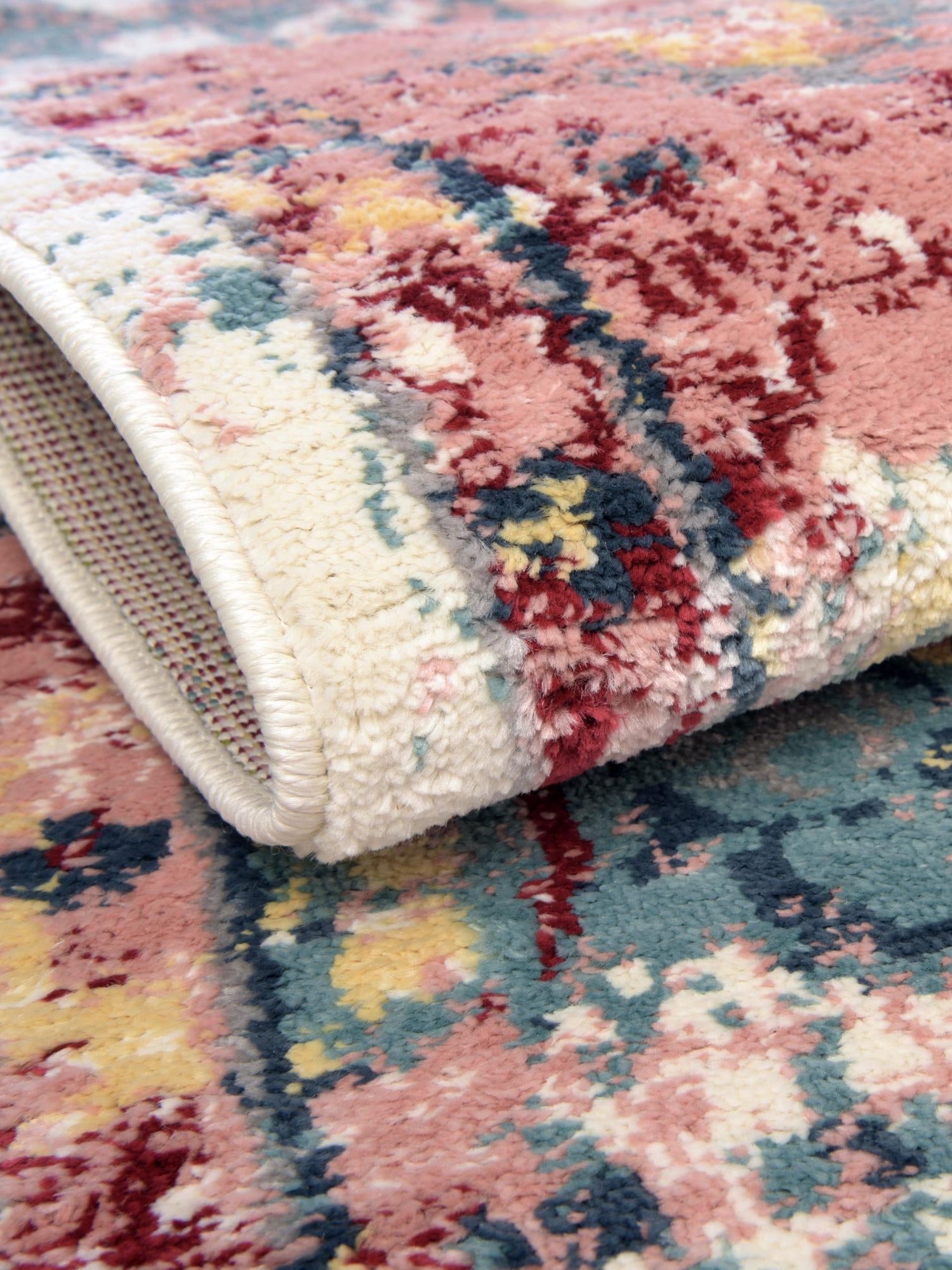Pink 6' 1 x 6' 1 Sumter Octagon Area Rug Contemporary Durable Easy Clean Carpet for Bedrooms, Living Areas, Dining, Office, Dorms for Sale at Rug Engine