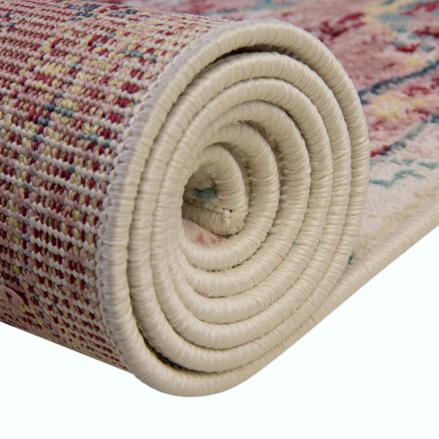 Pink 8' x 8' Sumter Octagon Area Rug Contemporary Durable Easy Clean Carpet for Bedrooms, Living Areas, Dining, Office, Dorms for Sale at Rug Engine