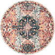 Pink 6' 1 x 6' 1 Sumter Round Area Rug Contemporary Durable Easy Clean Carpet for Bedrooms, Living Areas, Dining, Office, Dorms for Sale at Rug Engine