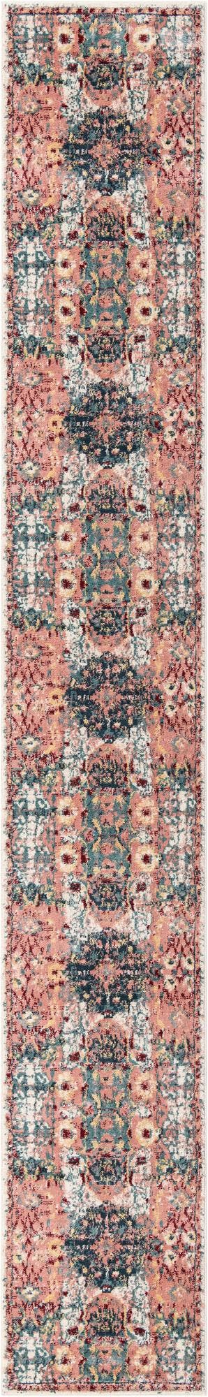 Pink 2' 6 x 16' 5 Sumter Runner Area Rug Contemporary Durable Easy Clean Carpet for Bedrooms, Living Areas, Dining, Office, Dorms for Sale at Rug Engine