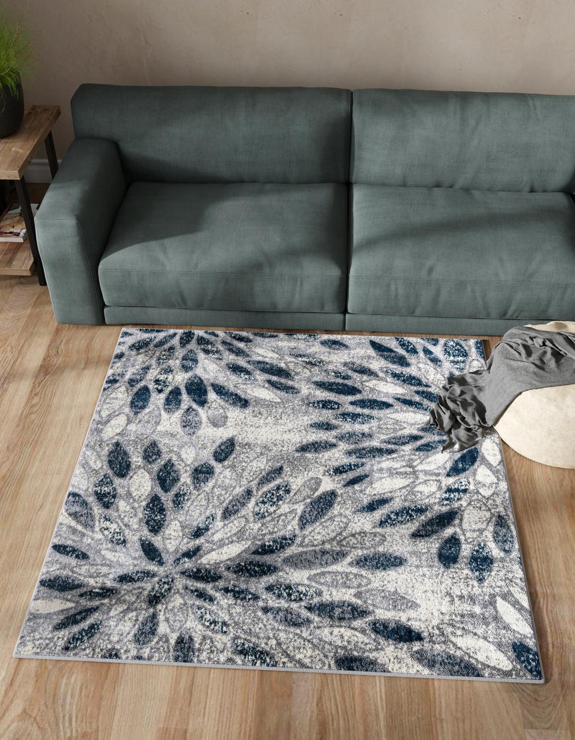 Gray 5' 1 x 5' 1 Sumter Square Area Rug Contemporary Durable Easy Clean Carpet for Bedrooms, Living Areas, Dining, Office, Dorms for Sale at Rug Engine
