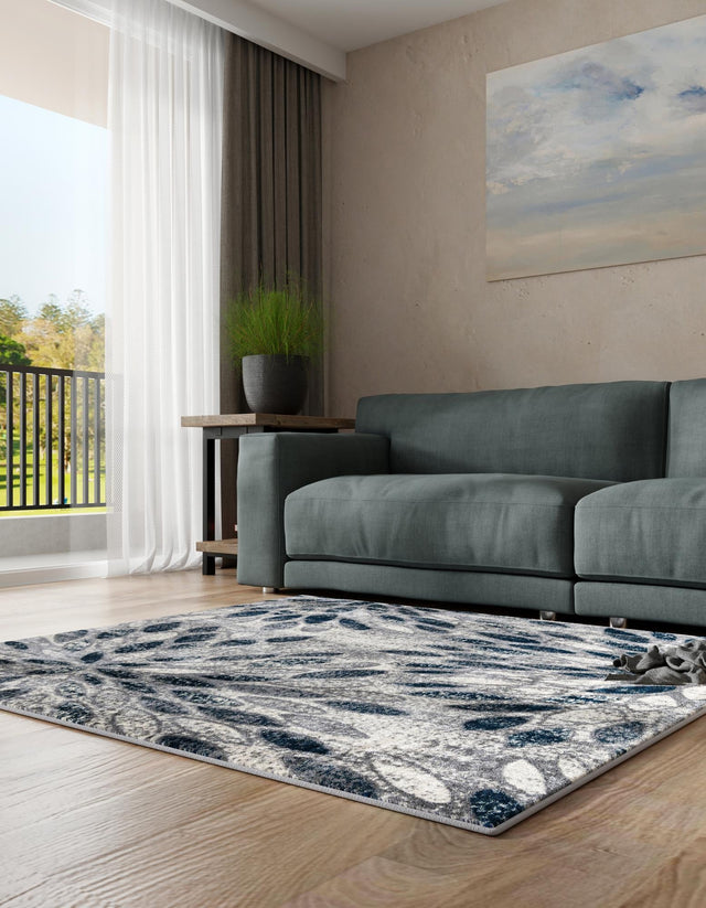 Gray 5' 1 x 5' 1 Sumter Square Area Rug Contemporary Durable Easy Clean Carpet for Bedrooms, Living Areas, Dining, Office, Dorms for Sale at Rug Engine
