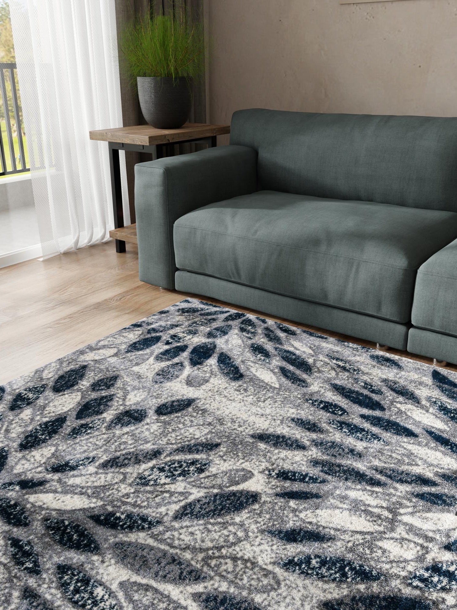 Gray 8' x 8' Sumter Square Area Rug Contemporary Durable Easy Clean Carpet for Bedrooms, Living Areas, Dining, Office, Dorms for Sale at Rug Engine