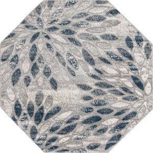 Gray 8' x 8' Sumter Octagon Area Rug Contemporary Durable Easy Clean Carpet for Bedrooms, Living Areas, Dining, Office, Dorms for Sale at Rug Engine