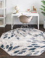 Gray 4' 1 x 4' 1 Sumter Octagon Area Rug Contemporary Durable Easy Clean Carpet for Bedrooms, Living Areas, Dining, Office, Dorms for Sale at Rug Engine