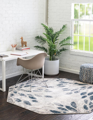 Gray 4' 1 x 4' 1 Sumter Octagon Area Rug Contemporary Durable Easy Clean Carpet for Bedrooms, Living Areas, Dining, Office, Dorms for Sale at Rug Engine