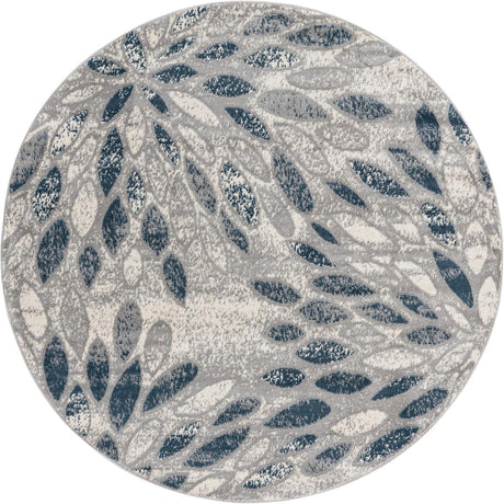 Gray 7' 1 x 7' 1 Sumter Round Area Rug Contemporary Durable Easy Clean Carpet for Bedrooms, Living Areas, Dining, Office, Dorms for Sale at Rug Engine