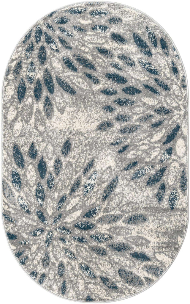 Gray 3' 3 x 5' 3 Sumter Oval Area Rug Contemporary Durable Easy Clean Carpet for Bedrooms, Living Areas, Dining, Office, Dorms for Sale at Rug Engine