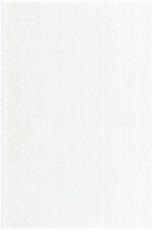 Snow White 4' 1 x 6' 1 Solo Rectangle Area Rug Thick Soft Touch Fluffy & Plush Shaggy Pile
