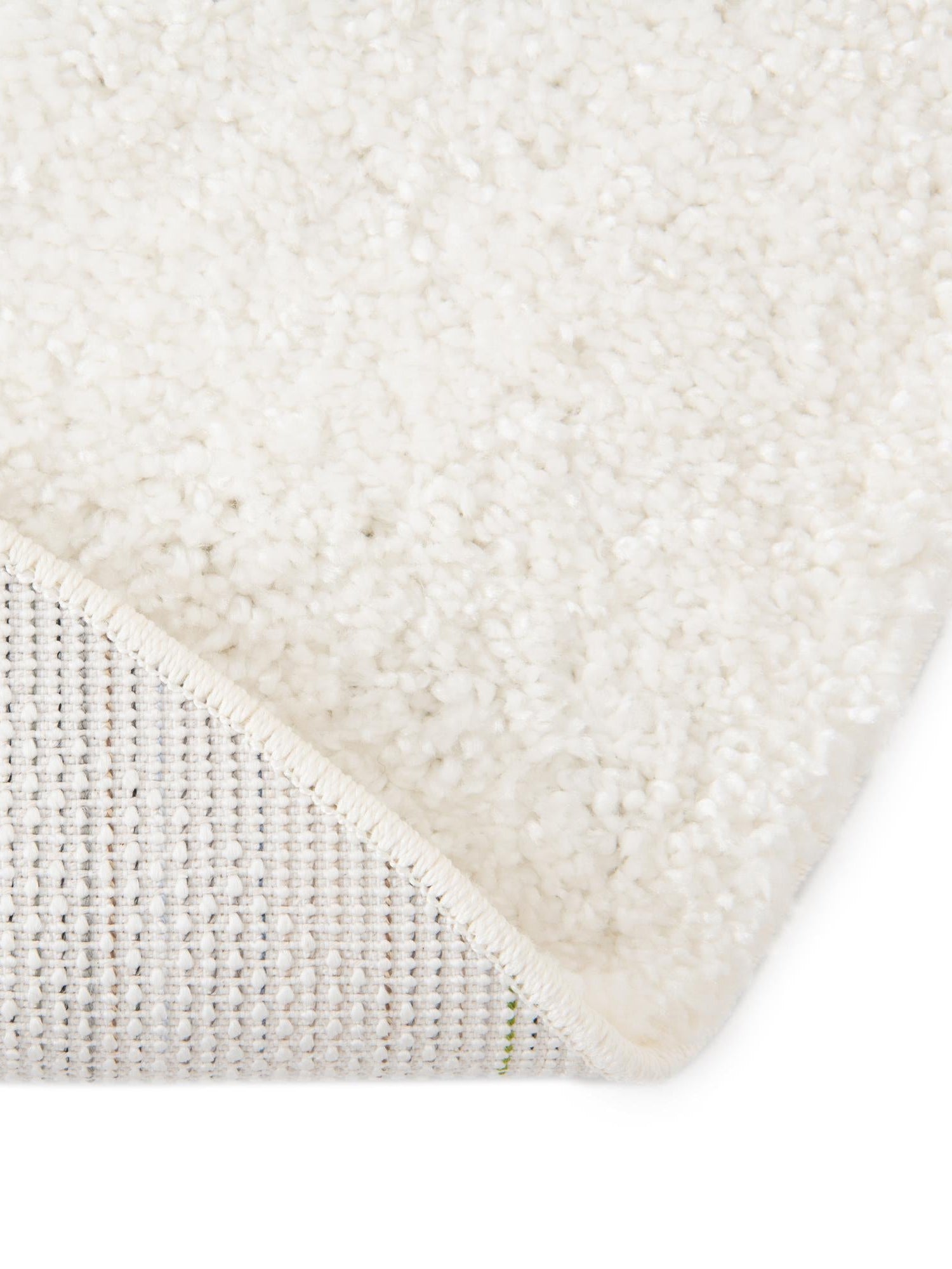 Snow White 3' 3 x 3' 3 Solo Round Area Rug Thick Soft Touch Fluffy & Plush Shaggy Pile Durable Minimalist Carpet for Classic Interior Design for Sale at Rug Engine