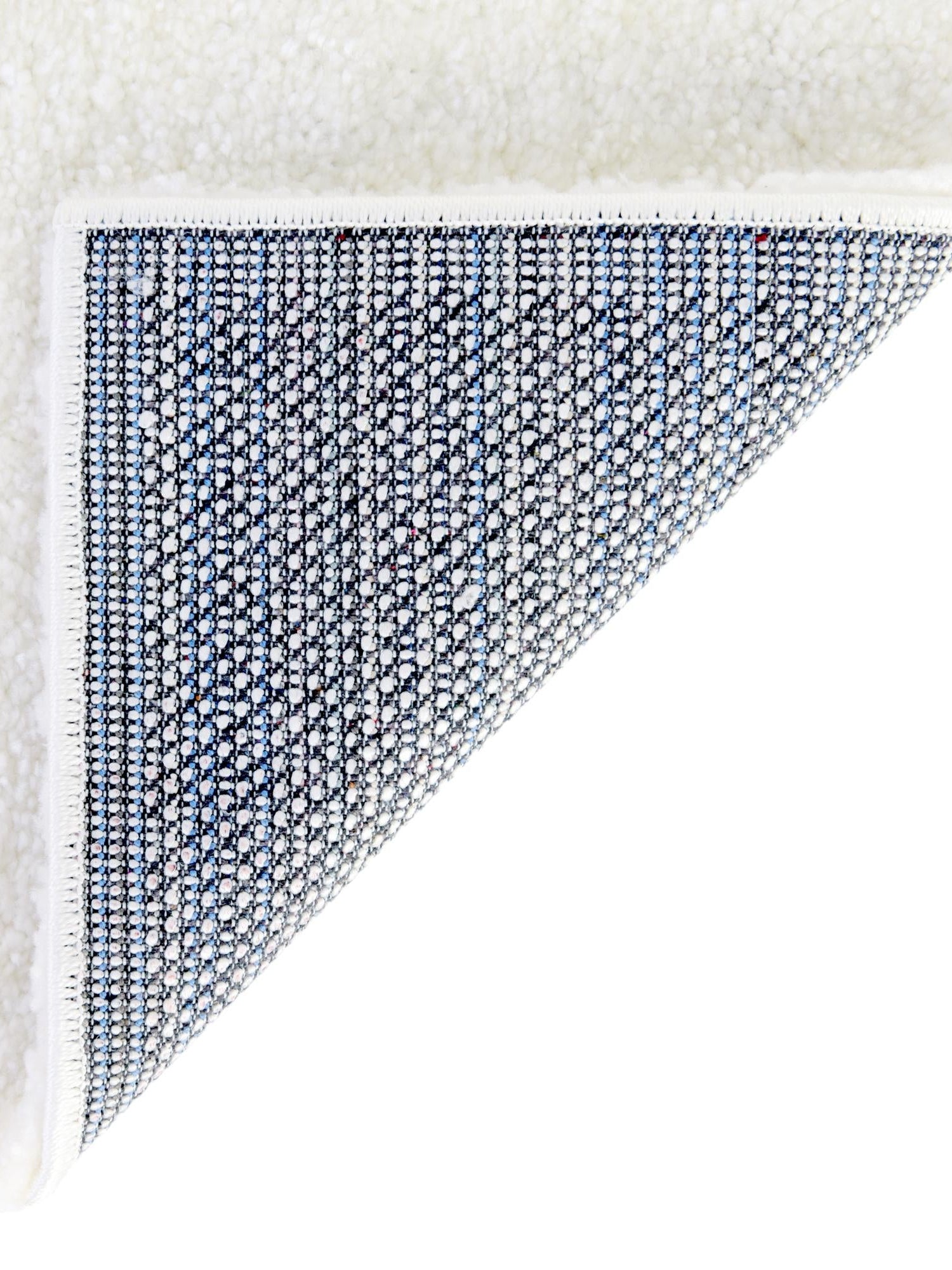 Snow White 5' 3 x 5' 3 Solo Square Area Rug Thick Soft Touch Fluffy & Plush Shaggy Pile