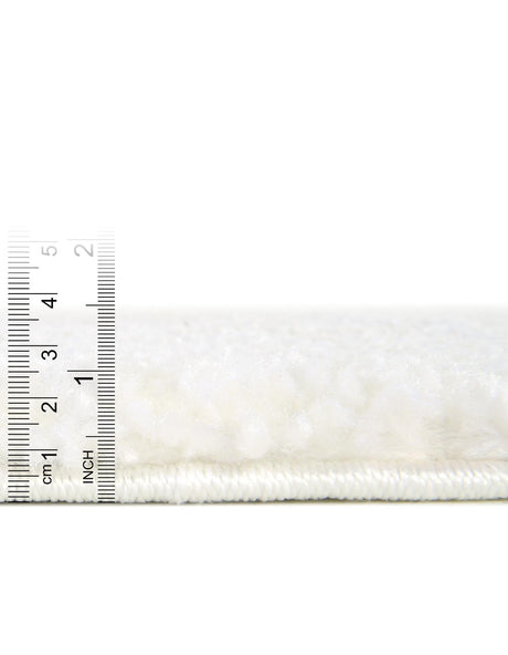 Snow White 5' x 8' Solo Oval Area Rug Thick Soft Touch Fluffy & Plush Shaggy Pile Durable Minimalist Carpet for Classic Interior Design for Sale at Rug Engine
