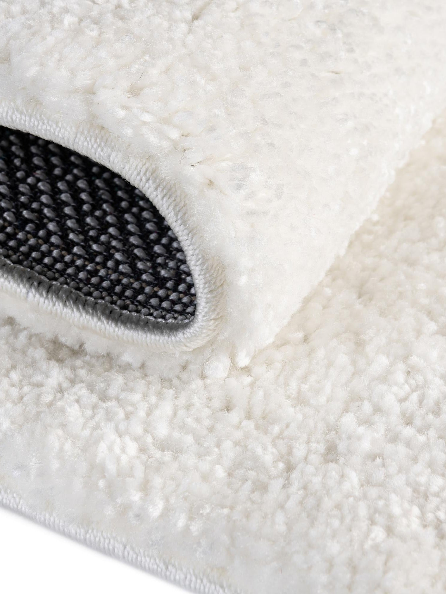 Snow White 5' x 8' Solo Oval Area Rug Thick Soft Touch Fluffy & Plush Shaggy Pile Durable Minimalist Carpet for Classic Interior Design for Sale at Rug Engine