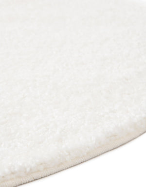 Snow White 5' x 8' Solo Oval Area Rug Thick Soft Touch Fluffy & Plush Shaggy Pile