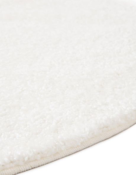 Snow White 5' x 8' Solo Oval Area Rug Thick Soft Touch Fluffy & Plush Shaggy Pile Durable Minimalist Carpet for Classic Interior Design for Sale at Rug Engine