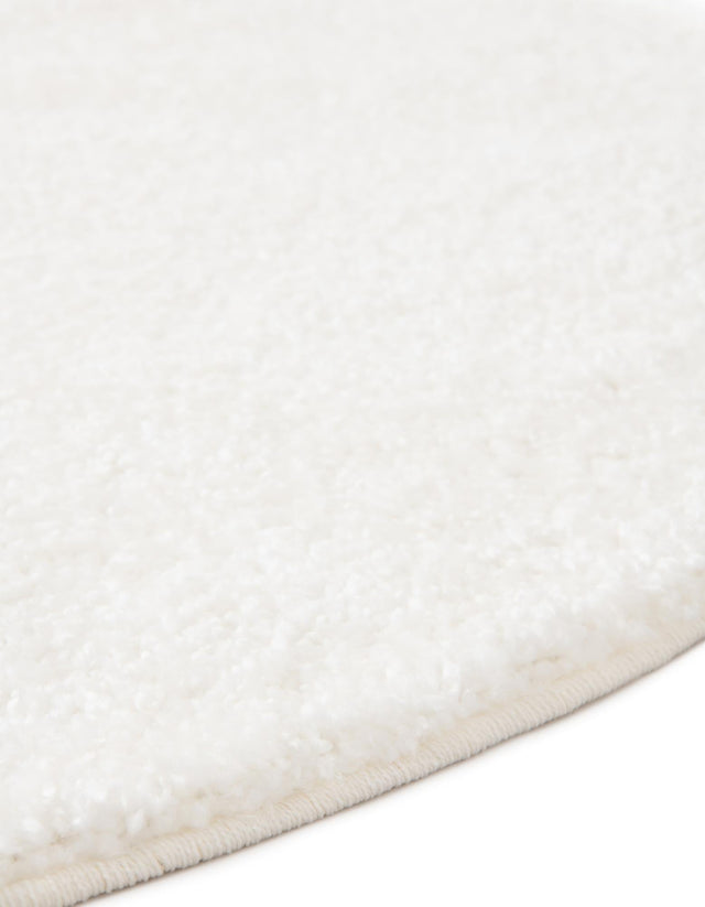 Snow White 5' x 8' Solo Oval Area Rug Thick Soft Touch Fluffy & Plush Shaggy Pile