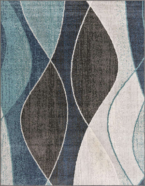 Blue Gray 7' 10 x 10' Autumn Rectangle Area Rug 100% Polypropylene Durable Jute Backing Living Dining Room Bedroom Office Modern Decor Carpet for Sale at Rug Engine