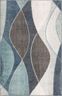 Blue Gray 5' 3 x 8' Autumn Rectangle Area Rug 100% Polypropylene Durable Jute Backing Living Dining Room Bedroom Office Modern Decor Carpet for Sale at Rug Engine