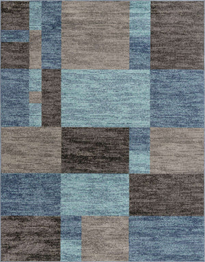 Blue Gray 7' 10 x 10' Autumn Rectangle Area Rug 100% Polypropylene Durable Jute Backing Living Dining Room Bedroom Office Modern Decor Carpet for Sale at Rug Engine