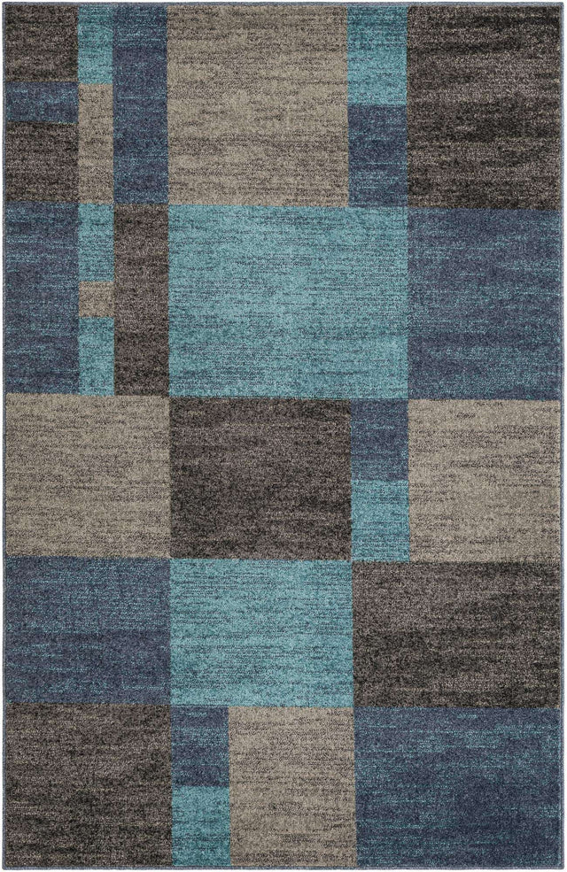 Blue Gray 5' 3 x 8' Autumn Rectangle Area Rug 100% Polypropylene Durable Jute Backing Living Dining Room Bedroom Office Modern Decor Carpet for Sale at Rug Engine