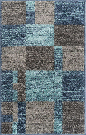 Blue Gray 2' x 3' 1 Autumn Rectangle Area Rug 100% Polypropylene Durable Jute Backing Living Dining Room Bedroom Office Modern Decor Carpet for Sale at Rug Engine