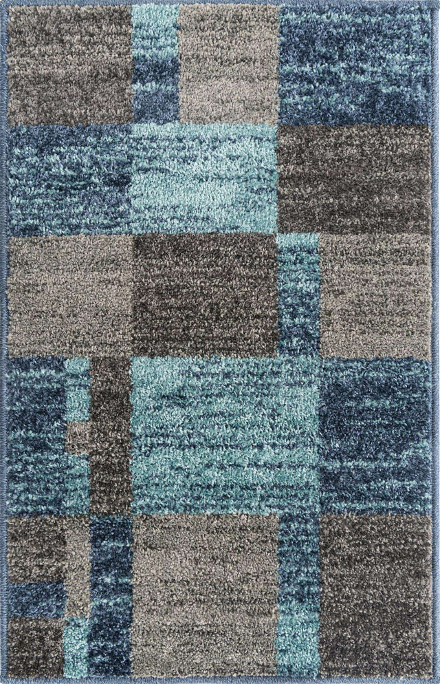 Blue Gray 2' x 3' 1 Autumn Rectangle Area Rug 100% Polypropylene Durable Jute Backing Living Dining Room Bedroom Office Modern Decor Carpet for Sale at Rug Engine