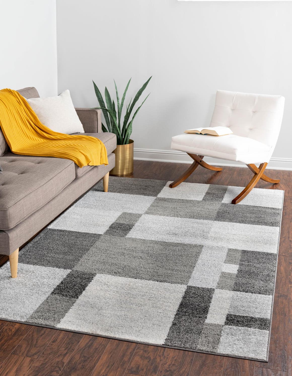 Gray 9' x 12' Autumn Rectangle Area Rug 100% Polypropylene Durable Jute Backing Living Dining Room Bedroom Office Modern Decor Carpet for Sale at Rug Engine