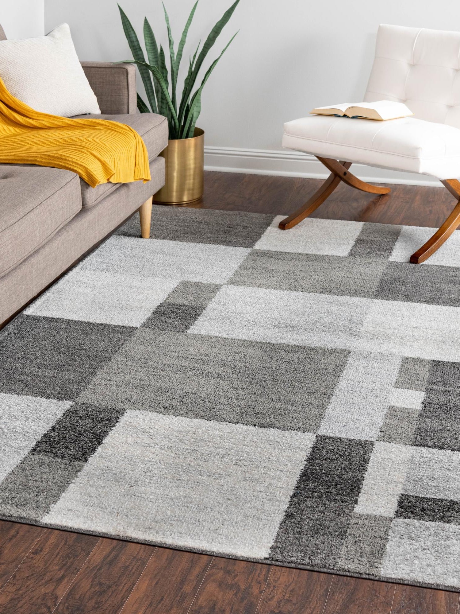 Gray 10' x 13' 1 Autumn Rectangle Area Rug 100% Polypropylene Durable Jute Backing Living Dining Room Bedroom Office Modern Decor Carpet for Sale at Rug Engine
