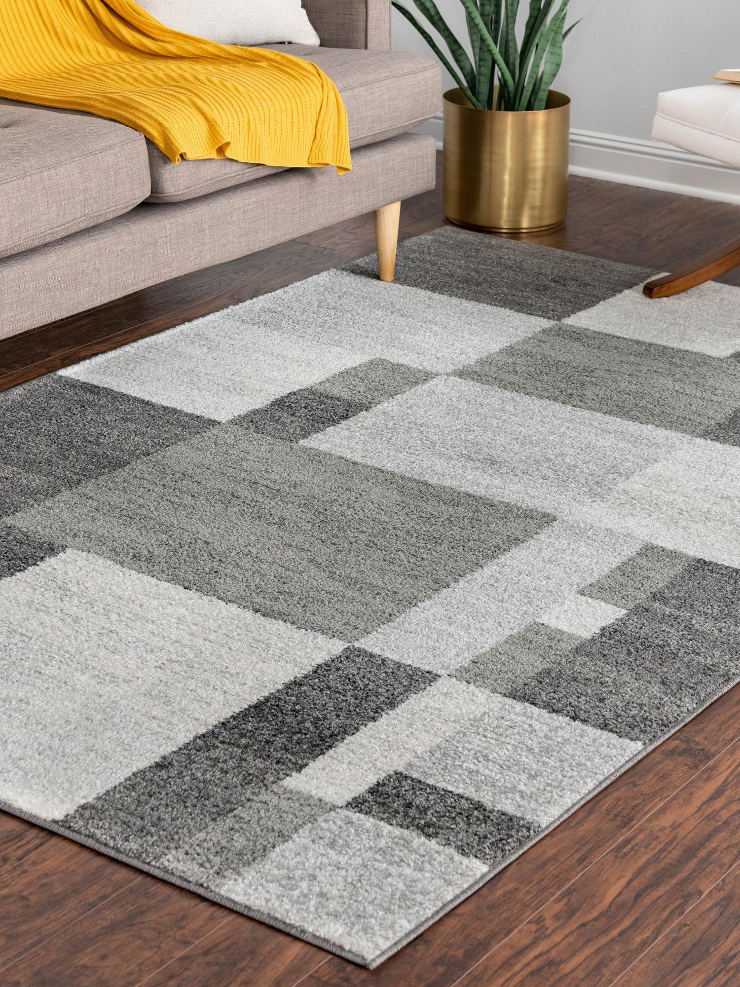 Gray 10' x 14' 1 Autumn Rectangle Area Rug 100% Polypropylene Durable Jute Backing Living Dining Room Bedroom Office Modern Decor Carpet for Sale at Rug Engine