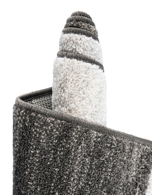 Gray 2' 7 x 12' Autumn Runner Area Rug 100% Polypropylene Durable Jute Backing Living Dining Room Bedroom Office Modern Decor Carpet for Sale at Rug Engine