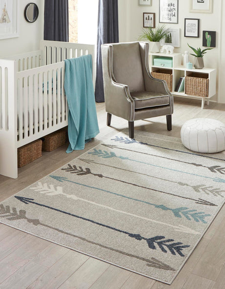 Light Gray 5' 3 x 8' Autumn Rectangle Area Rug 100% Polypropylene Durable Jute Backing Living Dining Room Bedroom Office Modern Decor Carpet for Sale at Rug Engine