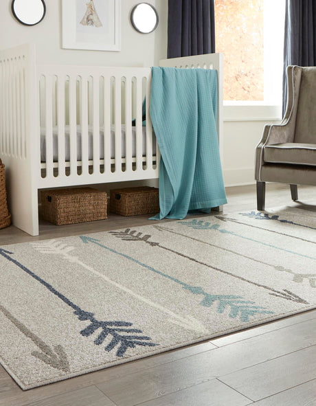 Light Gray 5' 3 x 8' Autumn Rectangle Area Rug 100% Polypropylene Durable Jute Backing Living Dining Room Bedroom Office Modern Decor Carpet for Sale at Rug Engine